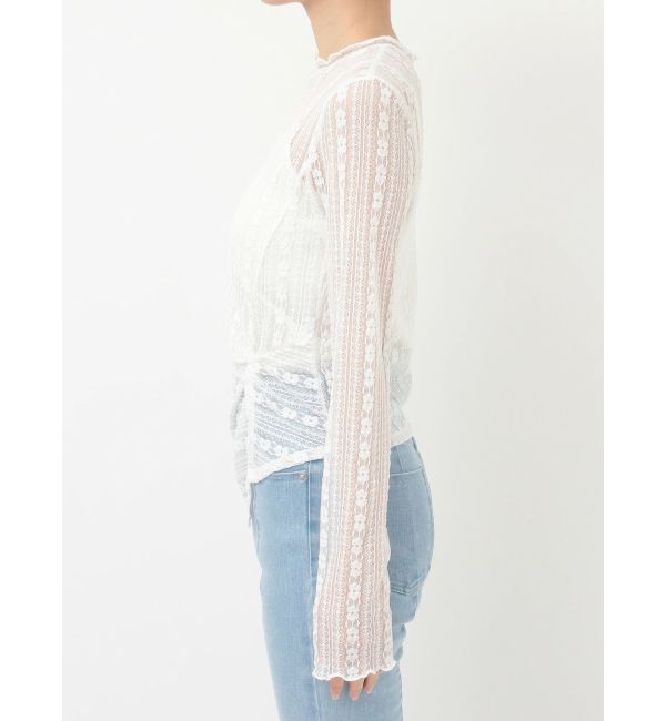 MERCURYDUO「カットレースアシメトップス」|Tシャツ・カットソー|