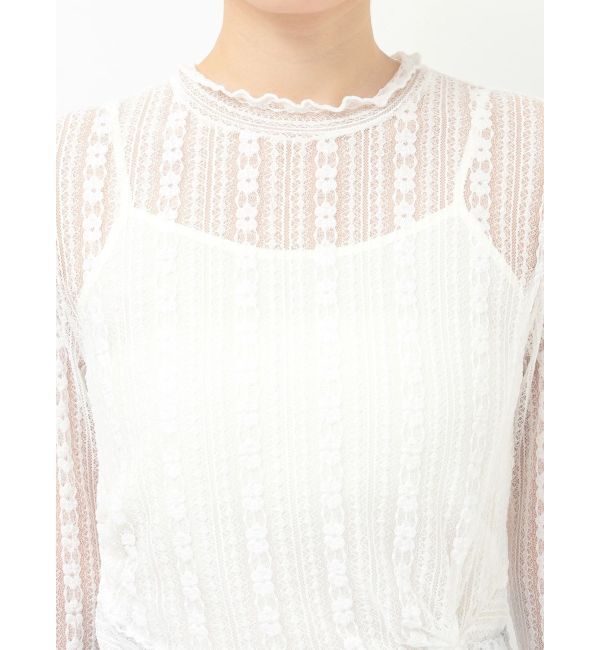 MERCURYDUO「カットレースアシメトップス」|Tシャツ・カットソー|