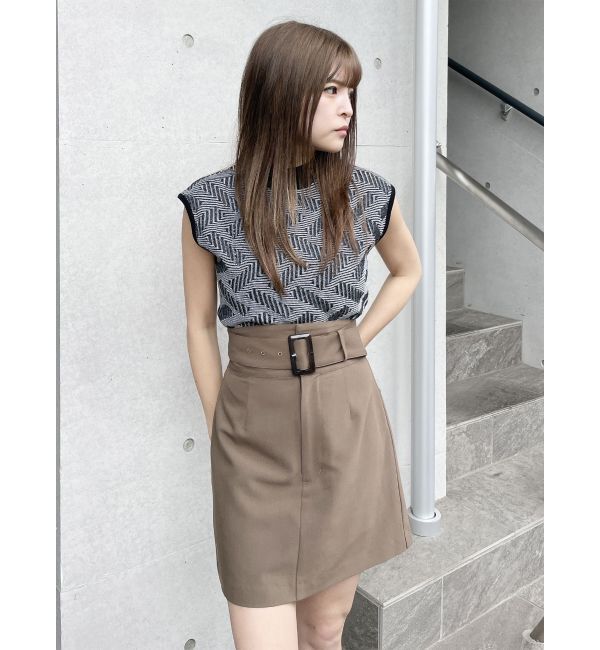 MURUA「ハイウエストベルトミニスカート」|スカート|