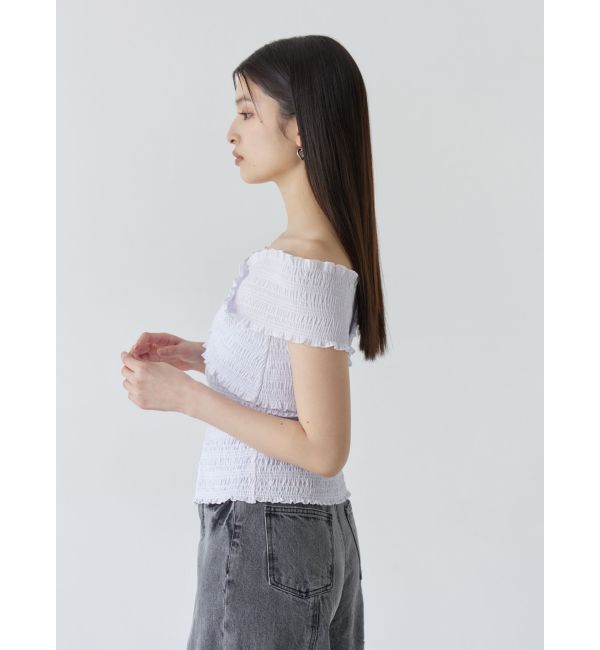 MURUA「シャーリングオフショルブラウス」|シャツ・ブラウス|