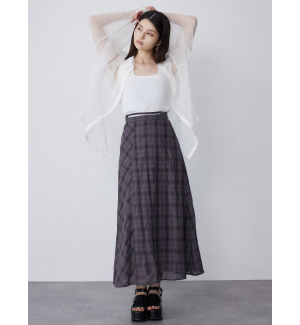 MURUA「チェックフレアスカート」|スカート|