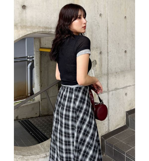 MURUA「チェックフレアスカート」|スカート|