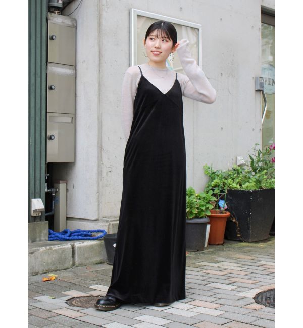 Ungrid「ベロアキャミワンピース」|ワンピース|