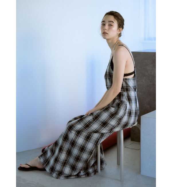 Ungrid「コクーンチェックキャミワンピース」|ワンピース|