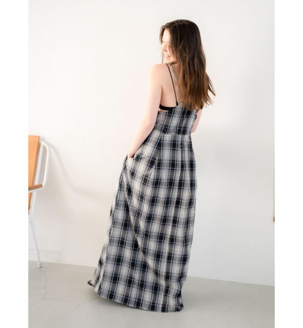Ungrid「コクーンチェックキャミワンピース」|ワンピース|
