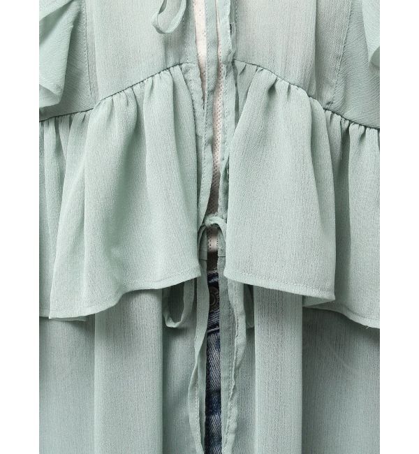 Ungrid「フリルデザインエンブロイダリーワンピース」|ワンピース|