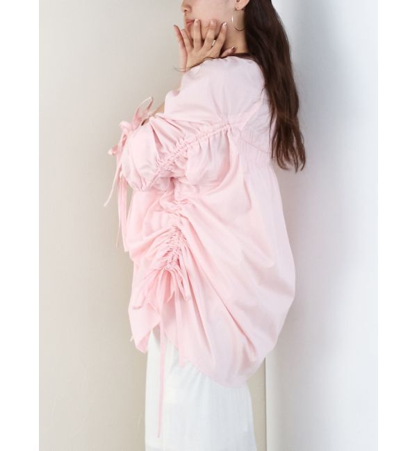 Ungrid「ギャザーデザインルーズシャツ」|シャツ・ブラウス|