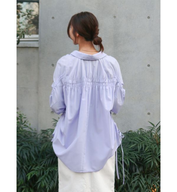 Ungrid「ギャザーデザインルーズシャツ」|シャツ・ブラウス|