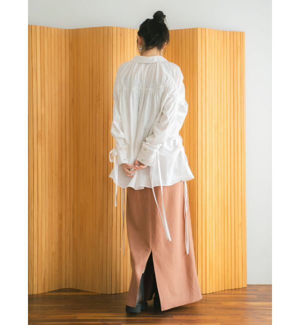 Ungrid「ギャザーデザインルーズシャツ」|シャツ・ブラウス|