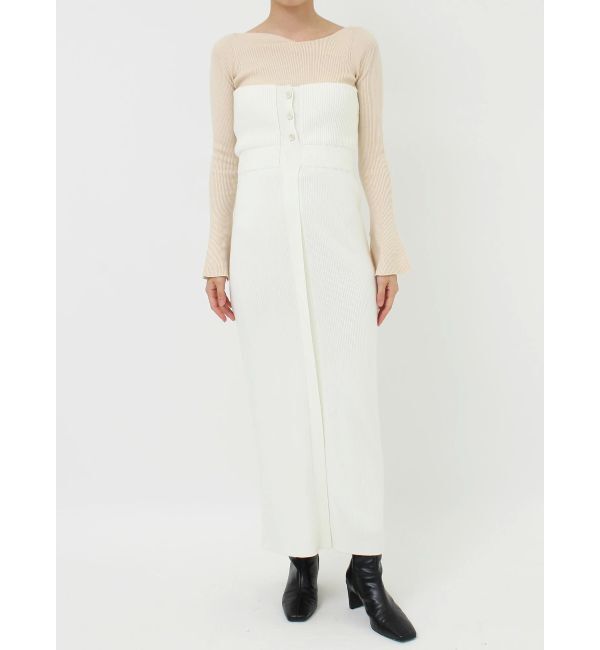 LAGUNAMOON「フロントボタンベアニットワンピース」|ワンピース|