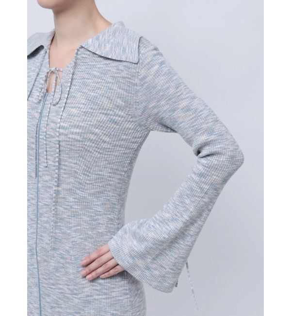 LAGUNAMOON「リボンカラーネックニットワンピース」|ワンピース|