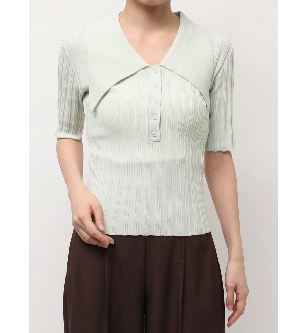 LAGUNAMOON「【機能性アイテム】ウォッシャブルビックカラーニットプルオーバー」|ニット・セーター|