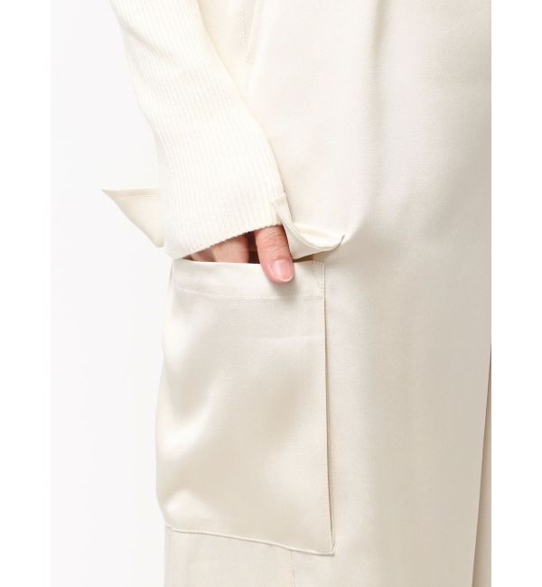 LAGUNAMOON「サテンカーゴワイドパンツ」|カーゴ|