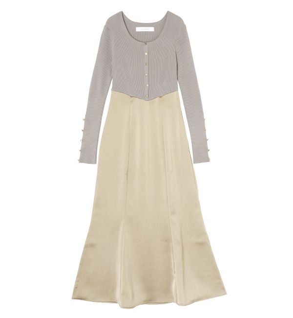 LAGUNAMOON「ボタンニットドッキングナローワンピース」|ワンピース|