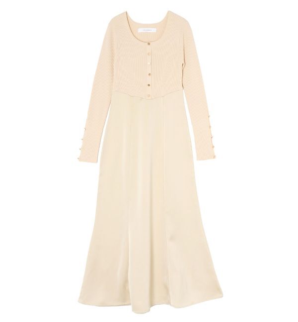 LAGUNAMOON「ボタンニットドッキングナローワンピース」|ワンピース|