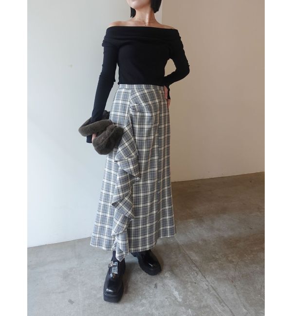 LAGUNAMOON「チェックラッフルスカート」|スカート|