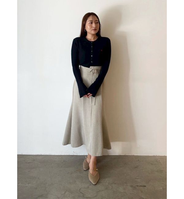 LAGUNAMOON「ネップツイードラペルマーメイドスカート」|スカート|