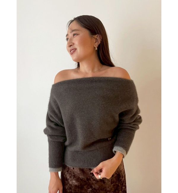 LAGUNAMOON「フォックスブレンドオフショルニットプルオーバー」|ニット・セーター|