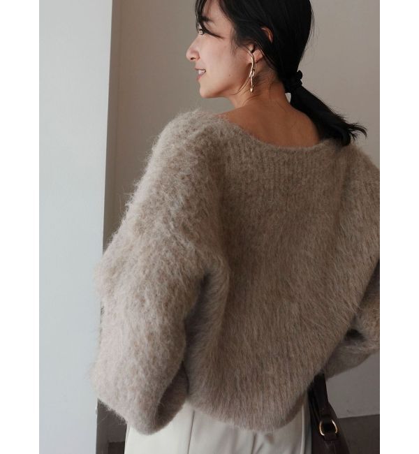 LAGUNAMOON「アルパカシャギーVネックニットプルオーバー」|ニット・セーター|