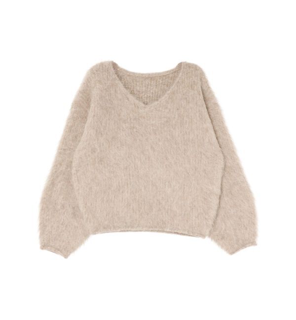 LAGUNAMOON「アルパカシャギーVネックニットプルオーバー」|ニット・セーター|