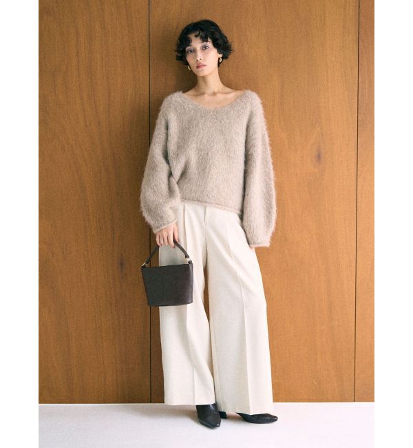 LAGUNAMOON「アルパカシャギーVネックニットプルオーバー」|ニット・セーター|