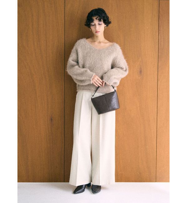 LAGUNAMOON「アルパカシャギーVネックニットプルオーバー」|ニット・セーター|