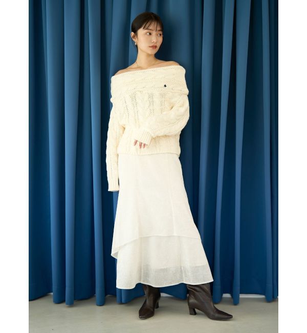 LAGUNAMOON「シアーベロアティアードスカート」|スカート|