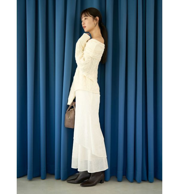 LAGUNAMOON「シアーベロアティアードスカート」|スカート|