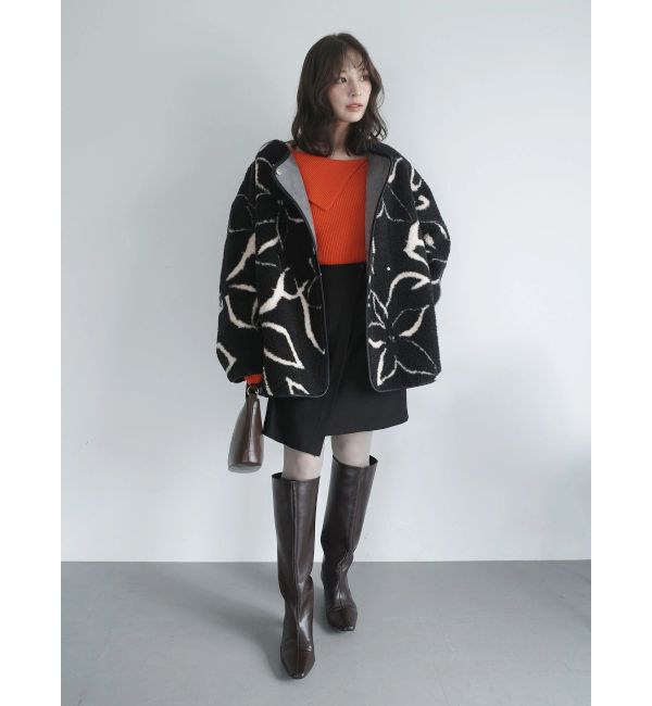 LAGUNAMOON「アシンメトリーカラーニットプルオーバー」|ニット・セーター|