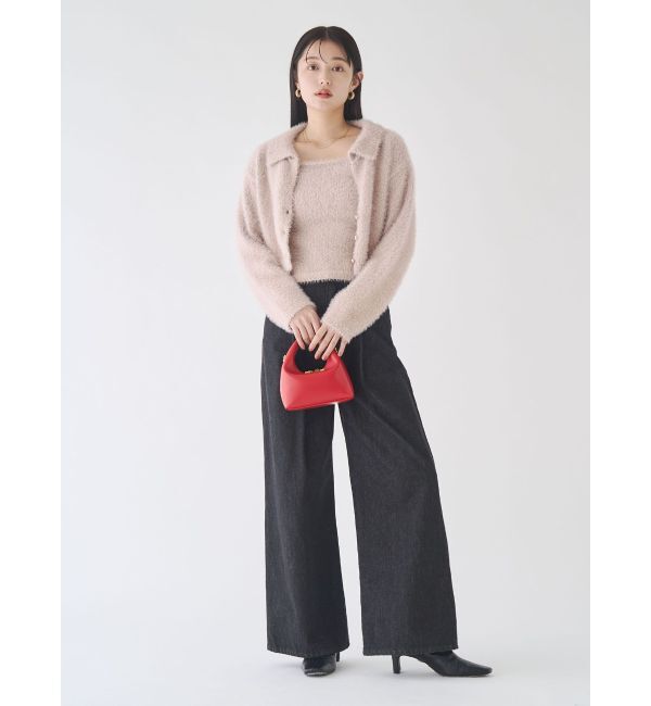 LAGUNAMOON「ヘアリーラメアンサンブル」|カーディガン|