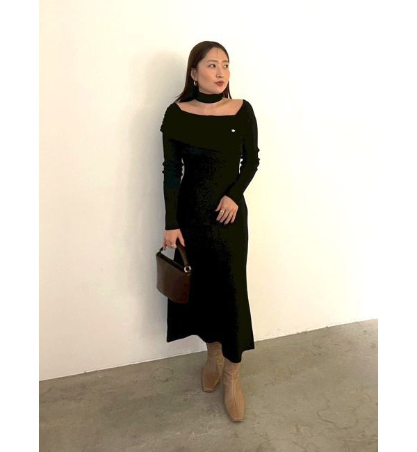 LAGUNAMOON「【POLO BCSコラボ】オフショルチョーカーニットワンピース」|ワンピース|