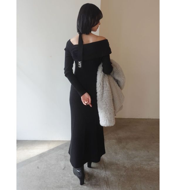 LAGUNAMOON「【POLO BCSコラボ】オフショルチョーカーニットワンピース」|ワンピース|