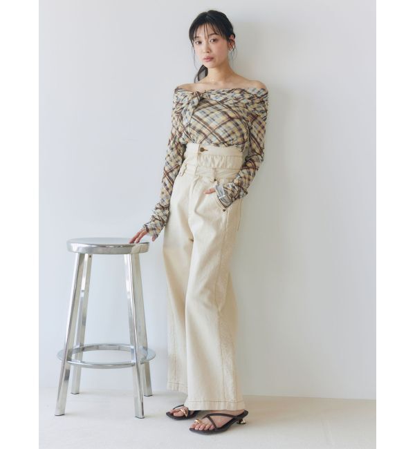 LAGUNAMOON「オフショルチュールタイブラウス」|Tシャツ・カットソー|