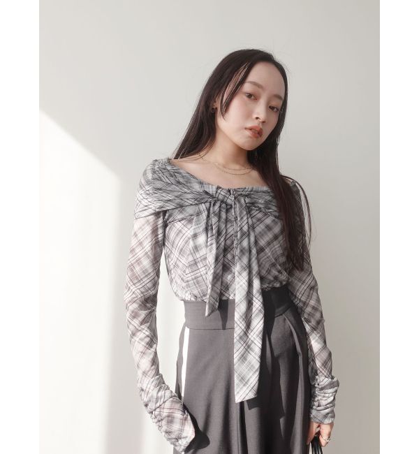 LAGUNAMOON「オフショルチュールタイブラウス」|Tシャツ・カットソー|