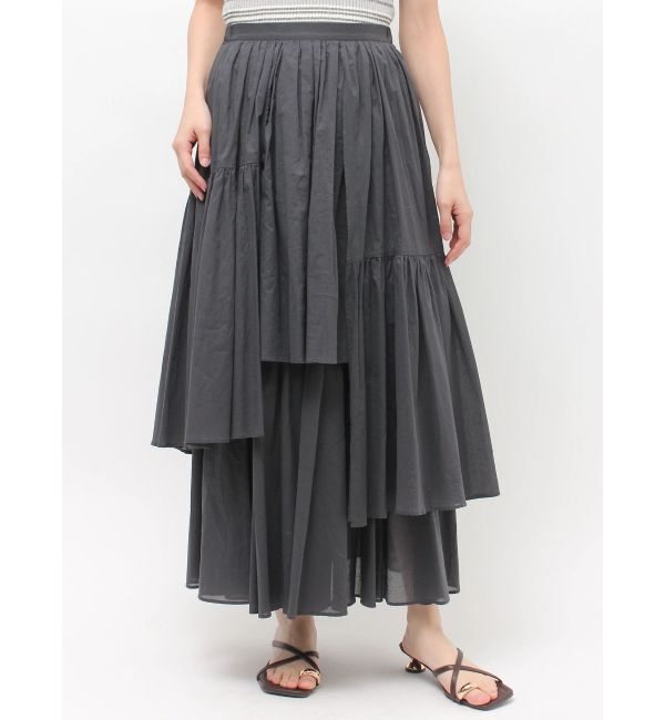 LAGUNAMOON「アシメティアードコットンスカート」|スカート|