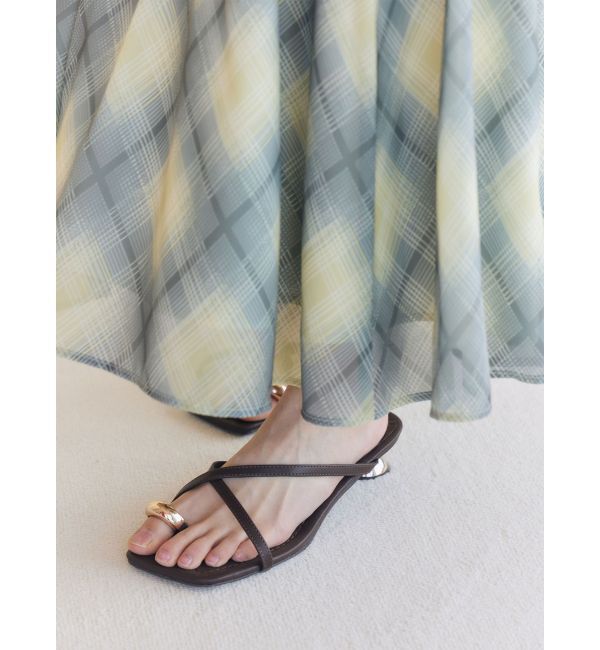 LAGUNAMOON「ノットカシュクールチェックワンピース」|ワンピース|