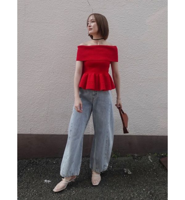 LAGUNAMOON「セミワイドカーブデニムパンツ」|デニム|