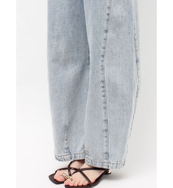 LAGUNAMOON「セミワイドカーブデニムパンツ」|デニム|