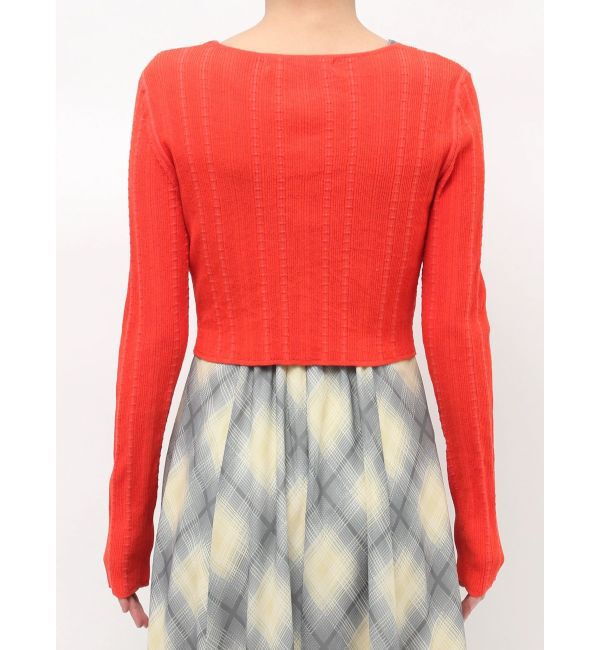 LAGUNAMOON「コットンアイレットニットカーディガン」|カーディガン|