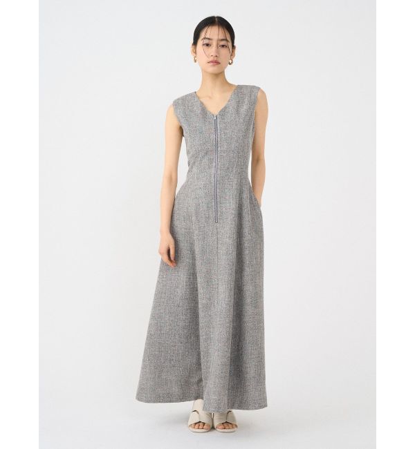 LAGUNAMOON「フロントZIPミックスカラーワンピース」|ワンピース|ブラック