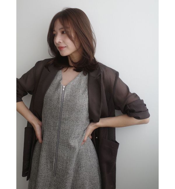 LAGUNAMOON「フロントZIPミックスカラーワンピース」|ワンピース|