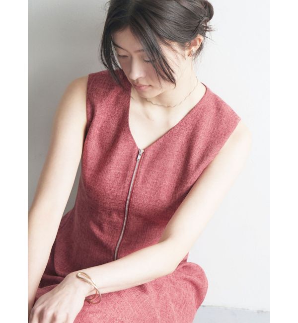 LAGUNAMOON「フロントZIPミックスカラーワンピース」|ワンピース|