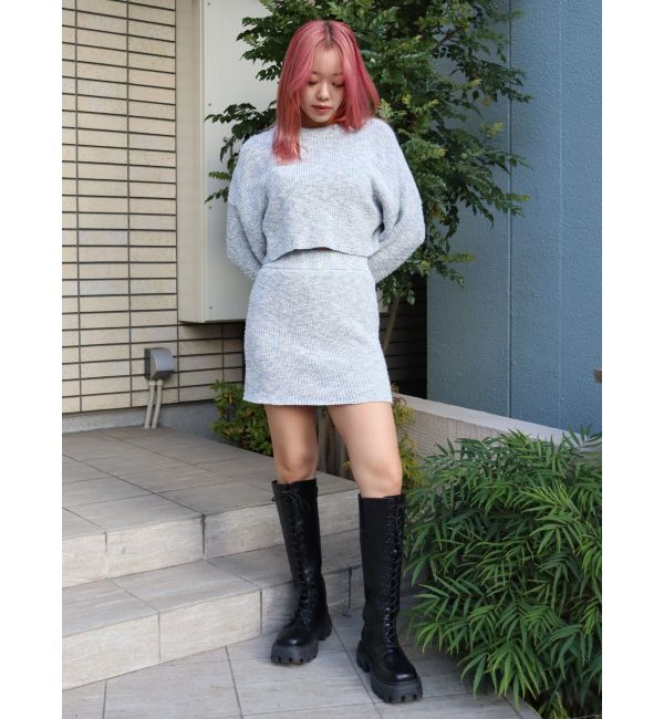 EVRIS「メランジニットセットアップ」|ワンピース|