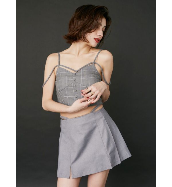 EVRIS「ストラップチェックキャミソール」|キャミソール|