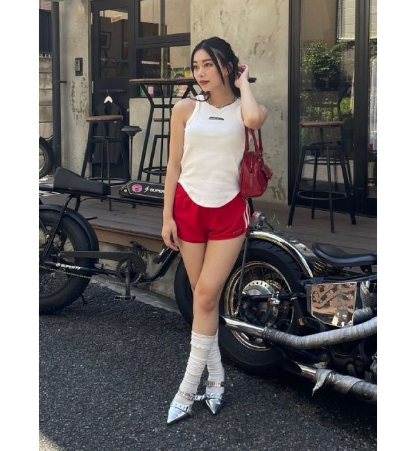 EVRIS「クラッシュデザイン刺繍タンクトップ」|タンクトップ|