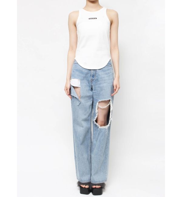 EVRIS「クラッシュデザイン刺繍タンクトップ」|タンクトップ|