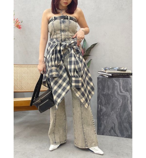 EVRIS「デニムベアロンパース」|オールインワン|