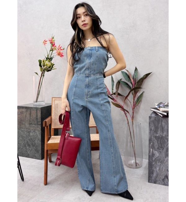 EVRIS「デニムベアロンパース」|オールインワン|