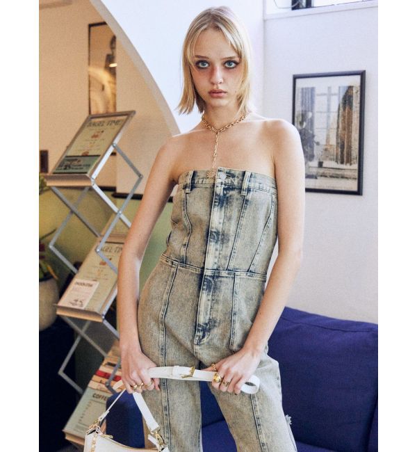 EVRIS「デニムベアロンパース」|オールインワン|