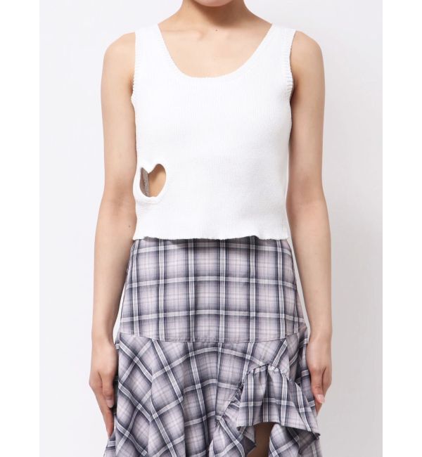 EVRIS「ハートカッティングニットトップス」|タンクトップ|